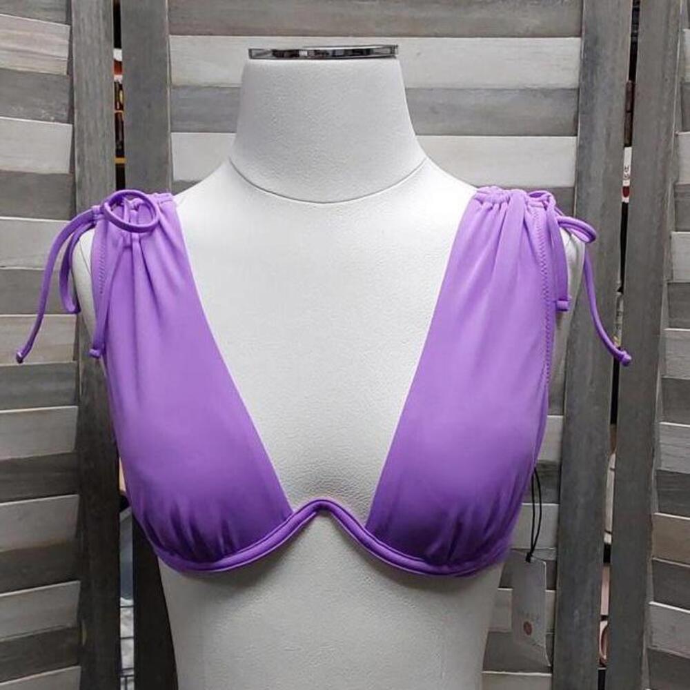 Underwire Tunneled Shoulder Tie Bikini Top | Shade & Shore | 36B